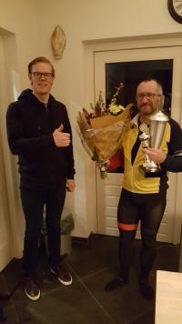 Nic Vaessen als winnaar van de klilometerbokaal 2020